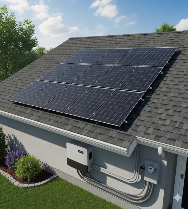 On-grid solar panels